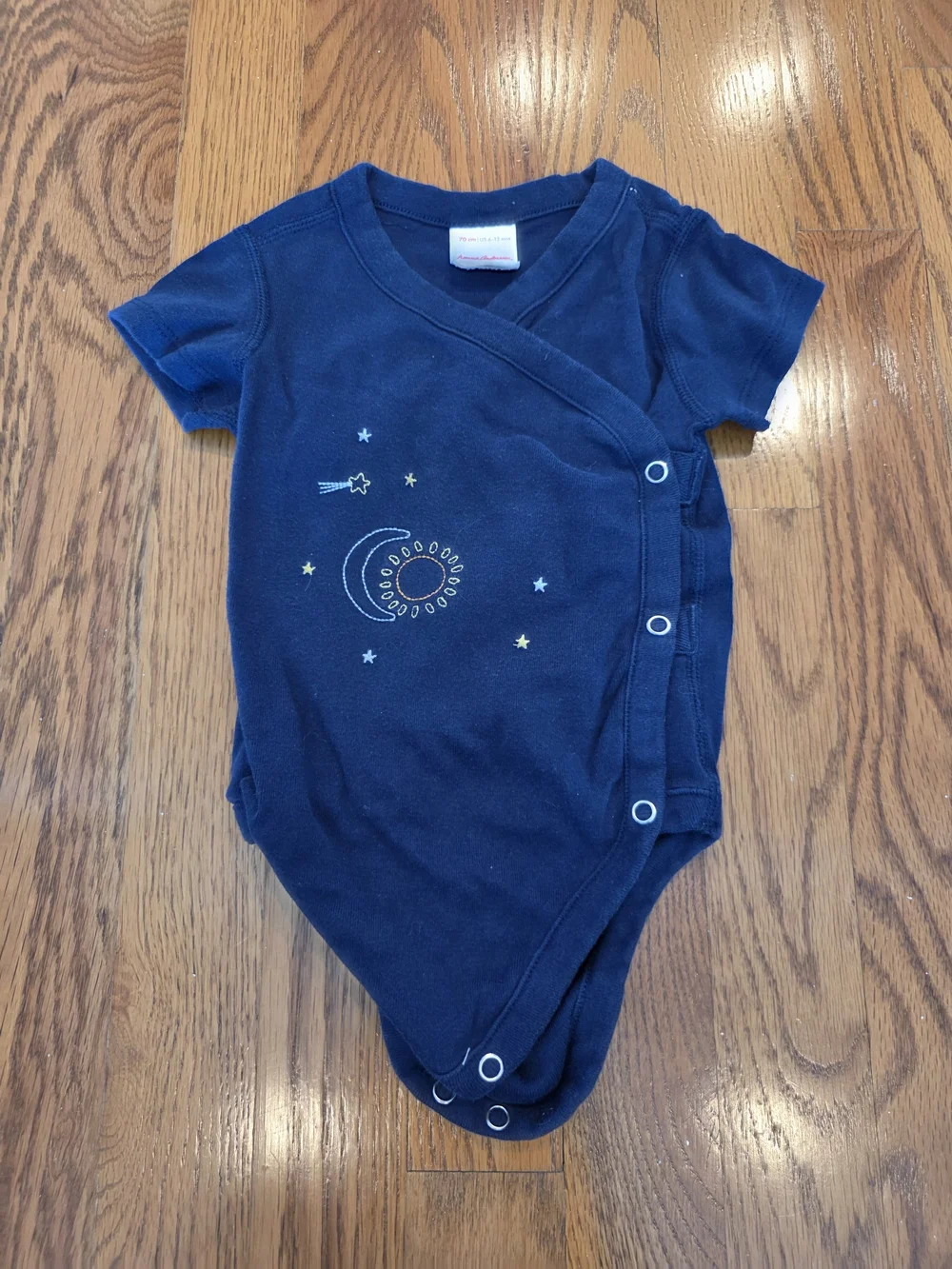 Hanna Andersson Navy Infant Wrap Bodysuit